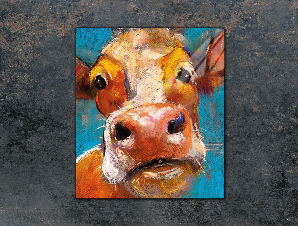 TABLA DE CORTAR DE CRISTAL 45x52 VACA