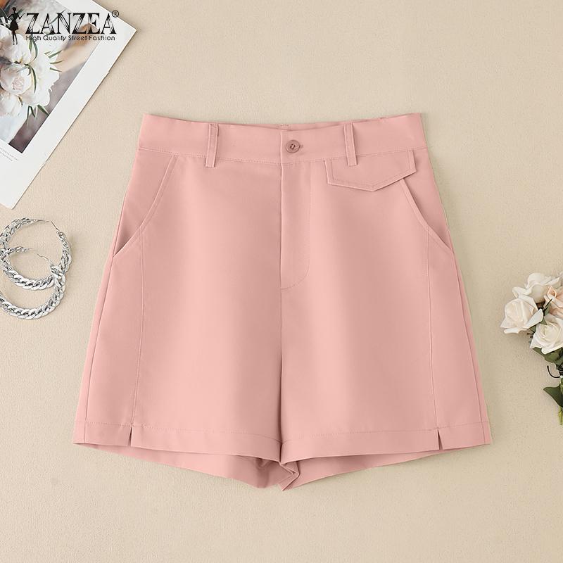 ZANZEA Women Casual Solid Color Loose Summer Shorts