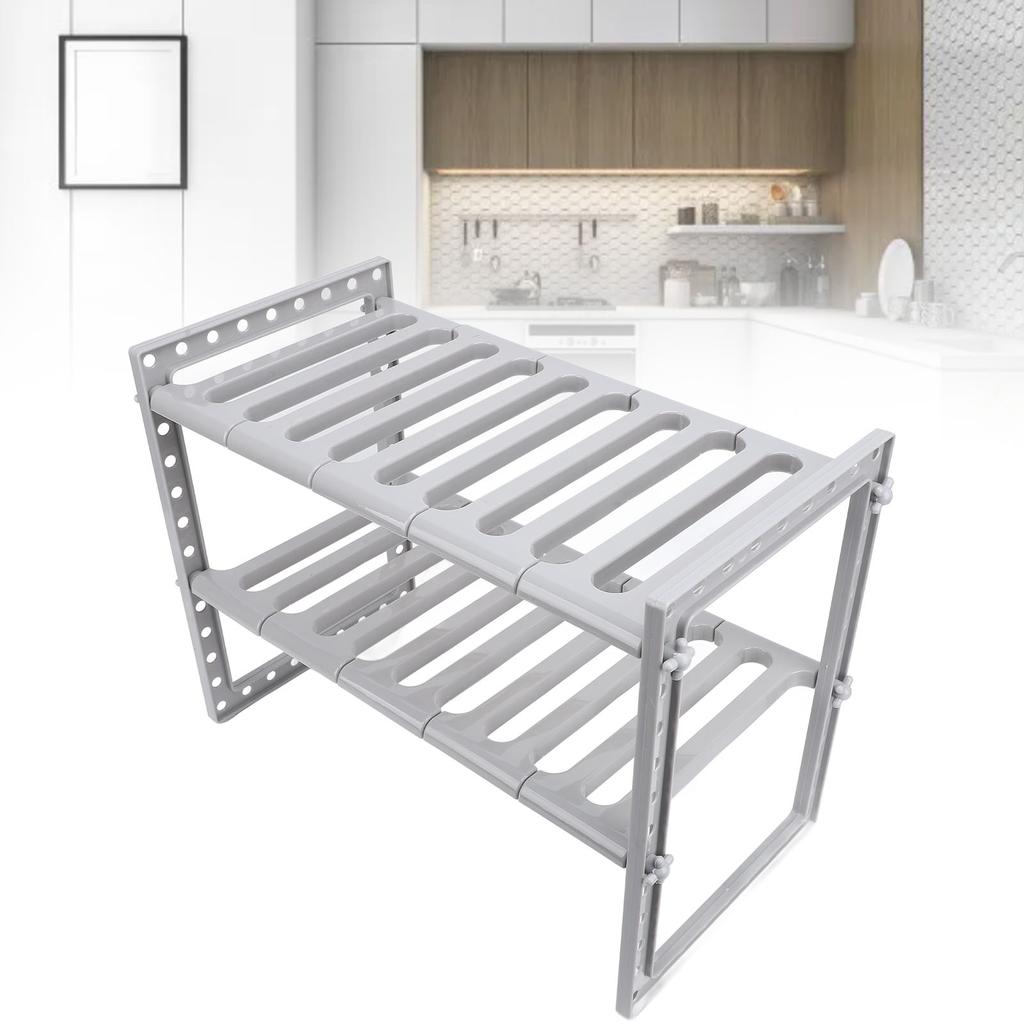 Under Sink   2 Tiers Multifunctional Stretchable Large Capacity Under Counter Storage