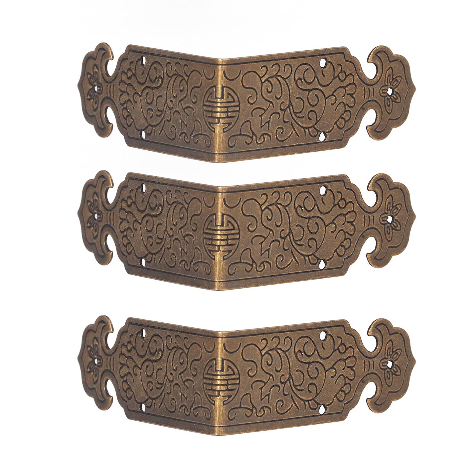 

10 комплектов 5 см Защитные уголки для коробок Китайская античная медь Кромка Защитные уголки для стола Декор для мебели античная латунь