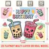 Party Backdrop Happy Birthday Birthday Multicolor Photo Booth Background Wall Decor