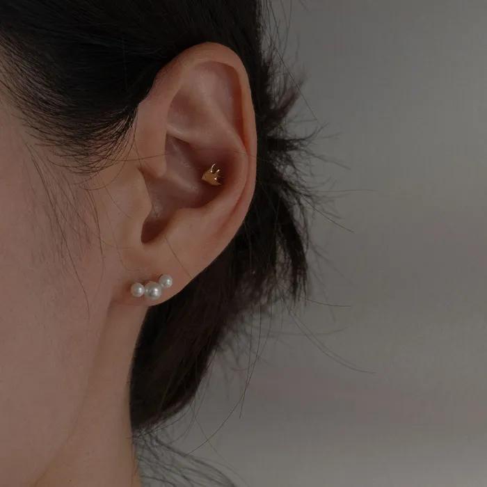 14k Bubble Pearl Piercing