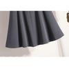 Spring Summer Women Plus Size New Skirts Vintage Elastic Solid Loose Pleated Skirts High Waist