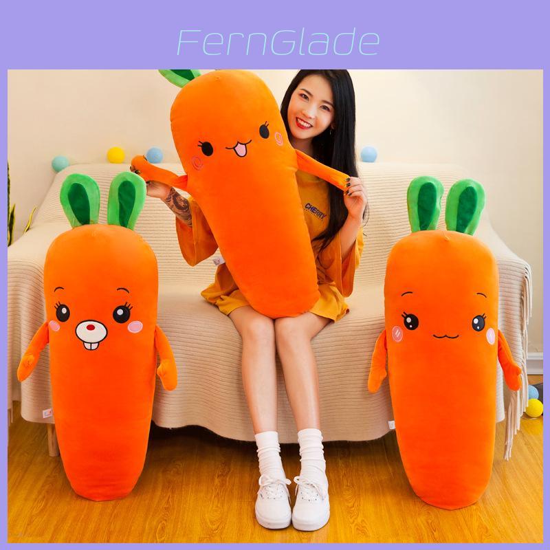 Adorable Carrot Sleeping Pillow Soft Stuffed Animal Plush Toy For Kids And Adults