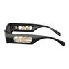 Michael Kors Temple Logo Acetate Cat Eye Sunglasses Women's Black