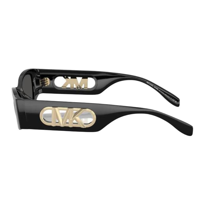 Michael Kors Temple Logo Acetate Cat Eye Sunglasses Women's Black