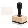 Vintage Square Wooden Handle Sponge Stamp for Coloring Blending Stenciling Journals Notebooks DIY Craft Tool Small Label Maker