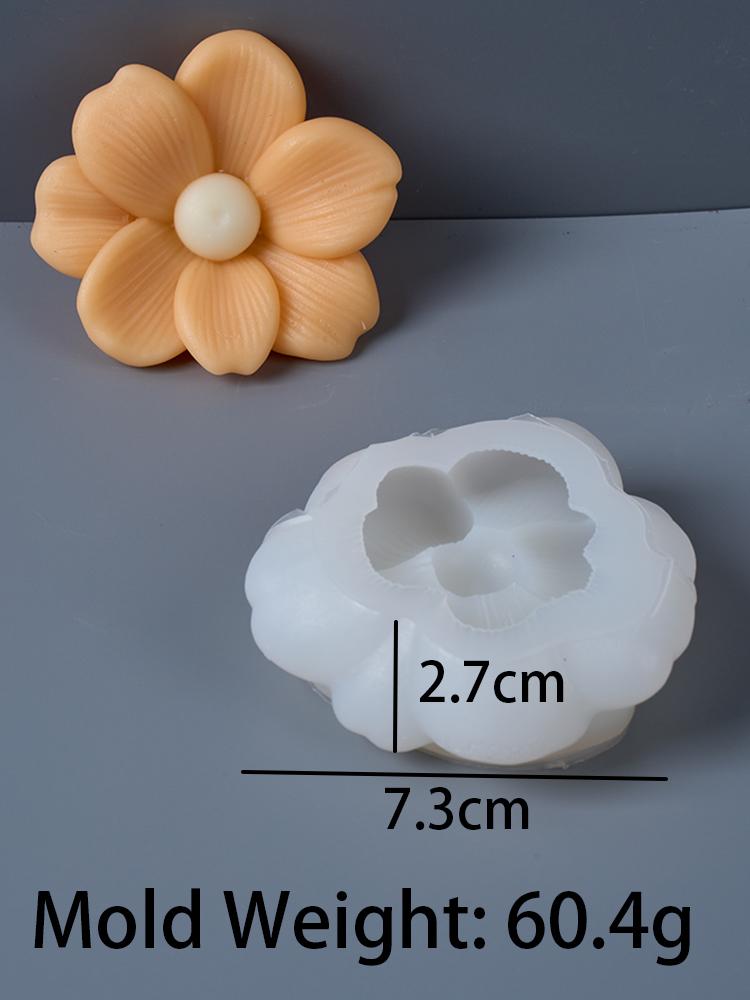 

3D Flower Aromath Candle Silicone Mold DIY Handmade Soap Crafts Plaster Casting Molds Chocolate Cake Decor Baking Making Tool
