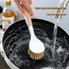Long-Handle Kitchen Brush for Pots & Dishes, Non-Stick & Oil Stain Removal
