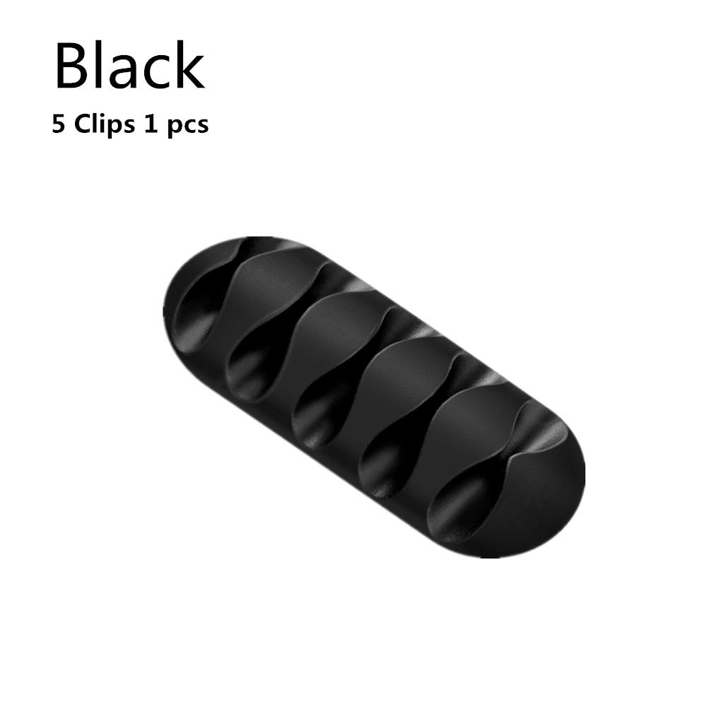 USB Cable Hub Clip Manager Round Fixing Car Wire Holder Clamp Car Dashboard Office Desk Wire Organizer Self-Adhesive Fixed Clasp