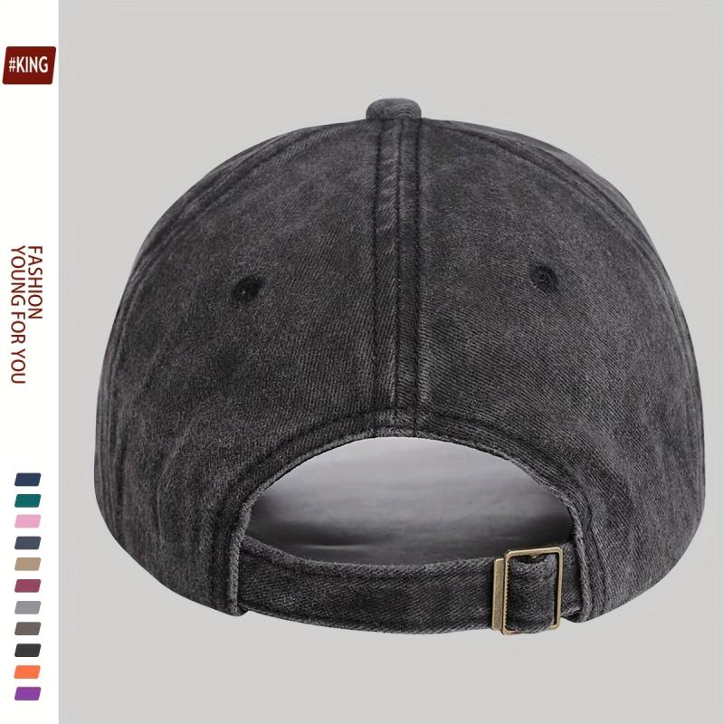 New Simple Versatile Butterfly Print Washed Vintage Soft Top Sunshade Baseball Cap Unisex Baseball Cap
