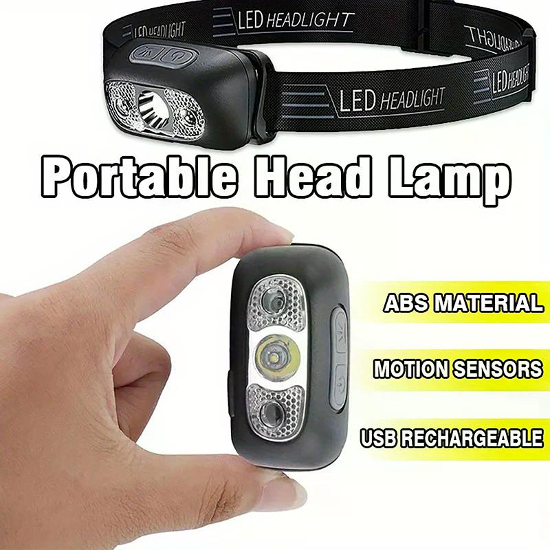 USB Rechargeable Waterproof Headlamp Motion Sensor Bright LED Running Fishing Flash Head Lamp Headlight Infrared Sensor Light