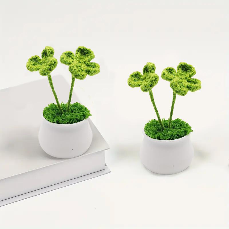 

1шт искусственные растения ручной вязки подарок для дома комната стол украшение рабочего стола аксессуары