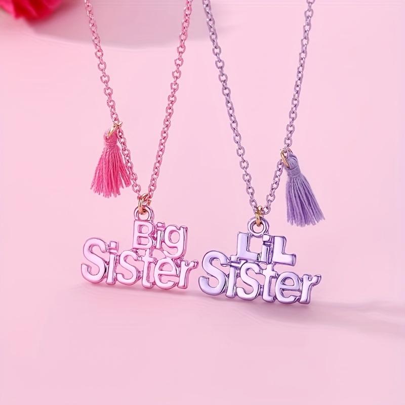 2Pcs/set Letter Necklace Love Necklace BFF Good Friend Set Necklace Female Light Luxury Girlfriend Necklace