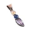 Natural Pink Amethyst,Kyanite 925 Solid Sterling Silver Gift Pendant 1.75" V1D14