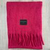 Autumn and winter Ankela red wool scarf women's new solid color thickened warm scarf high-end simple and versatile shawl