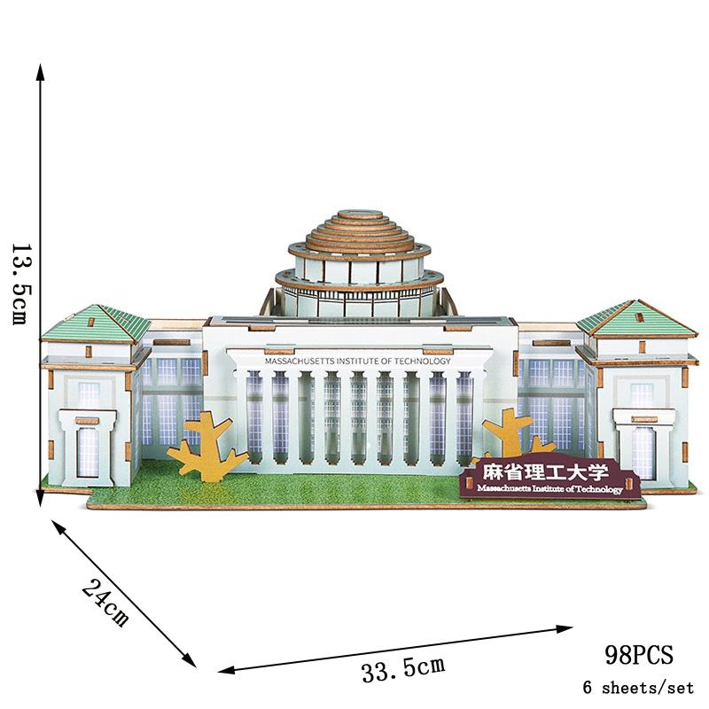 3D Wooden Puzzle Saint Basil's Cathedral Building House Kits Castle Villa Model Jigsaw Teen DIY Toys For Children Kids Gift