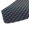 Pristine HERMES tie Chaine Pattern Navy silk mens 5500 UA Used