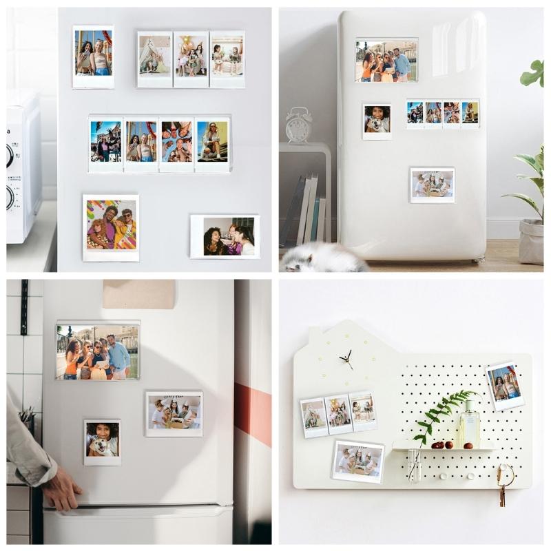 Clear Acrylic Picture Frame Magnetic Designs Fridge Douoble Sided Memos Photo Holder Frame for Home Office Decoration
