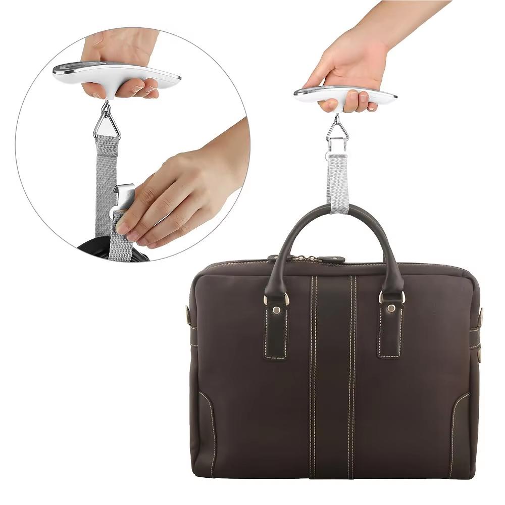 Scale Electronic Backlight Scale Spring Balance Luggage Scale Steelyard Suitcase Travel Hanging Steelyard Hook Scale 50kg/110lb