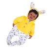 55cm Reborn Dolls Soft Vinyl Adorable African Baby Doll Toys with Milk Bottle Pacifier