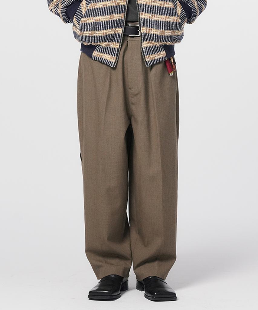 Honguseong Toolback Wide Trousers_Khaki Brown