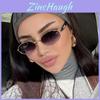 Y2k Retro Oval Sunglasses With Metal Frame Uv400 For Fashionable Women And Men
