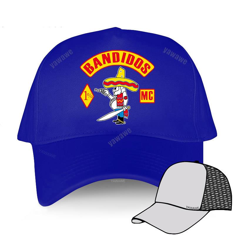 Nejnovější designové kšiltovky yawawe klobouk pro muže Bandidos Mc Adult populární sportovní čepice Dámská bavlna Neformální nastavitelná čepice