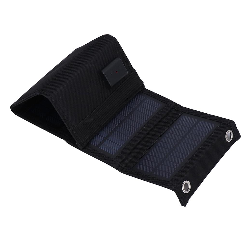 7.5W Solar Panel Kit Portable 5 Folding Solar Charger Bag with Carabiners for Mobile Phone Car Ship