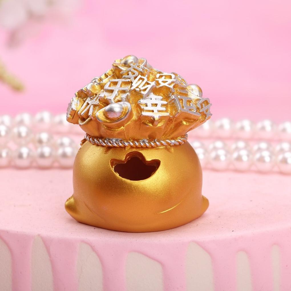 Bag Ornaments Good Luck Resin Cake Decoration Traditional Attract Wealth Artware Fortune Figurine Office Table Car Gifts