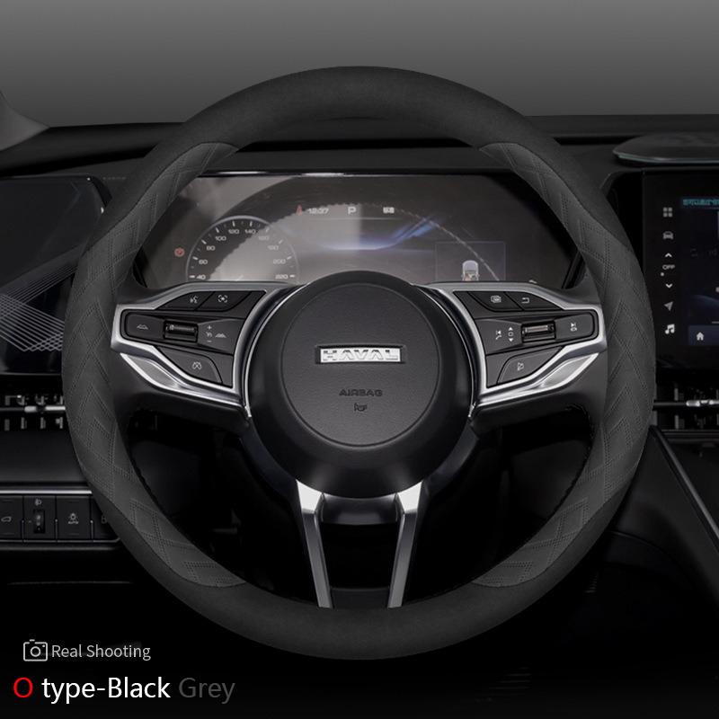Suede Car Steering Wheel Cover For Haval Dargo H2 H4 H6 H9 F7 M6 Ultrathin Anti-slip Sweatproof Auto Accessories