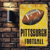 1pc Pittsburgh Steelers Fan 8x12in Durable Metal Sign Vintage Pub Wall Art Pre Drilled Easy Hang