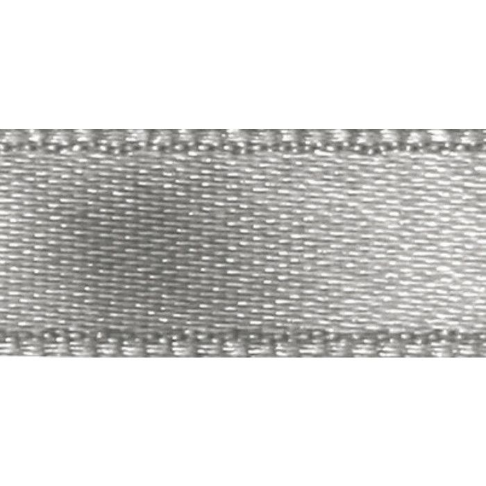 Ruban de satin, 7 mm, rouleau 10 m, argent