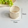 Autumn Rattan Weave Desktop Organizer: Pen Holder & Makeup Storage Box