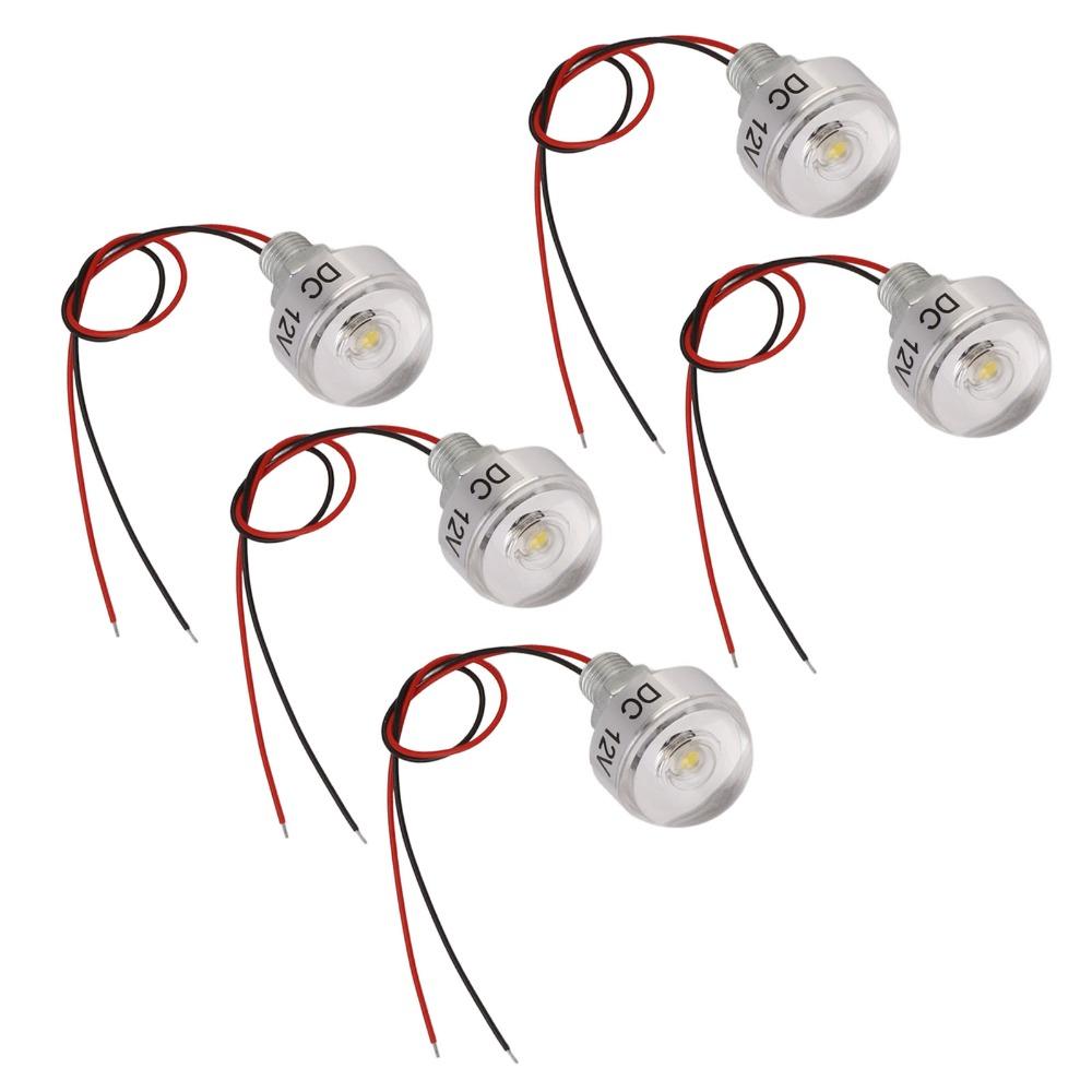 5er-Pack 1W LED-Deckleuchte DC 12V Mini Einbau-Spotlight Niedervolt-Landschafts-Bodenleuchten Gehweg