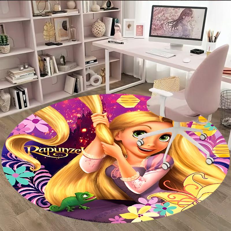 1pc Princess1 Carpet, Round Rug, Comfortable, Suitable for Entryways, Living Rooms, Office, And Bedrooms, Christmas Decoration