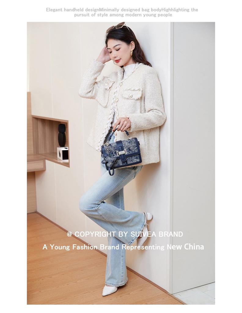 Women's 2025 Retro High-End Crossbody Shoulder Bag - Trendy, Commuter-Style Square Handbag