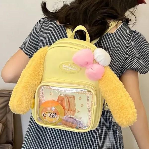 Cake cake backpack commuter bag transparent layer shoulder bag student bag new large capacity cartoon schoolbag