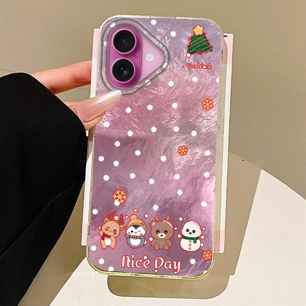 

Счастливого Рождества Лось Елка Девушки Женщины Чехол для телефона для iphone 16 15 14 7 8 Plus 13 11 12 Pro Max X XS XR SE 2022 2020 16e TPU Чехол iphone 12 Pro Max белый