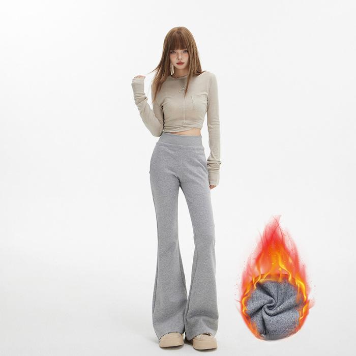 Slim Fit Slim Sweat Pants for Women In Autumn and Winter Casual Pants for Women In Autumn and Winter Plus Velvet Casual Pants for Women In Winter