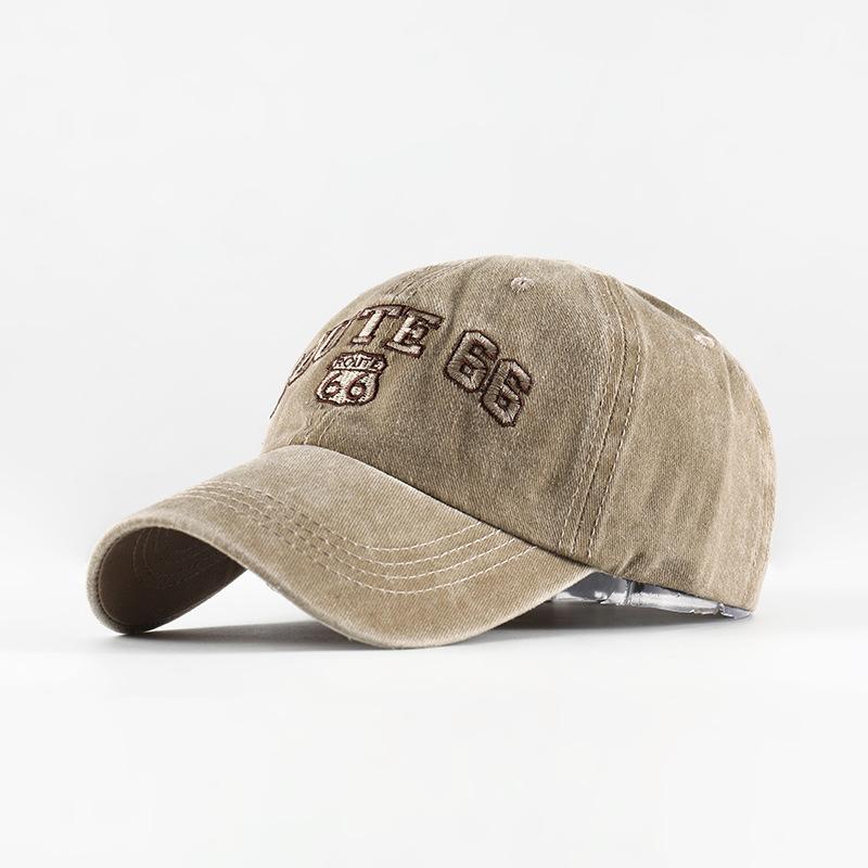 Popular Old Baseball Cap Washed Denim Cloth Hat Edged Sun Hat Men's and Women's New Embroidered Baseball Cap