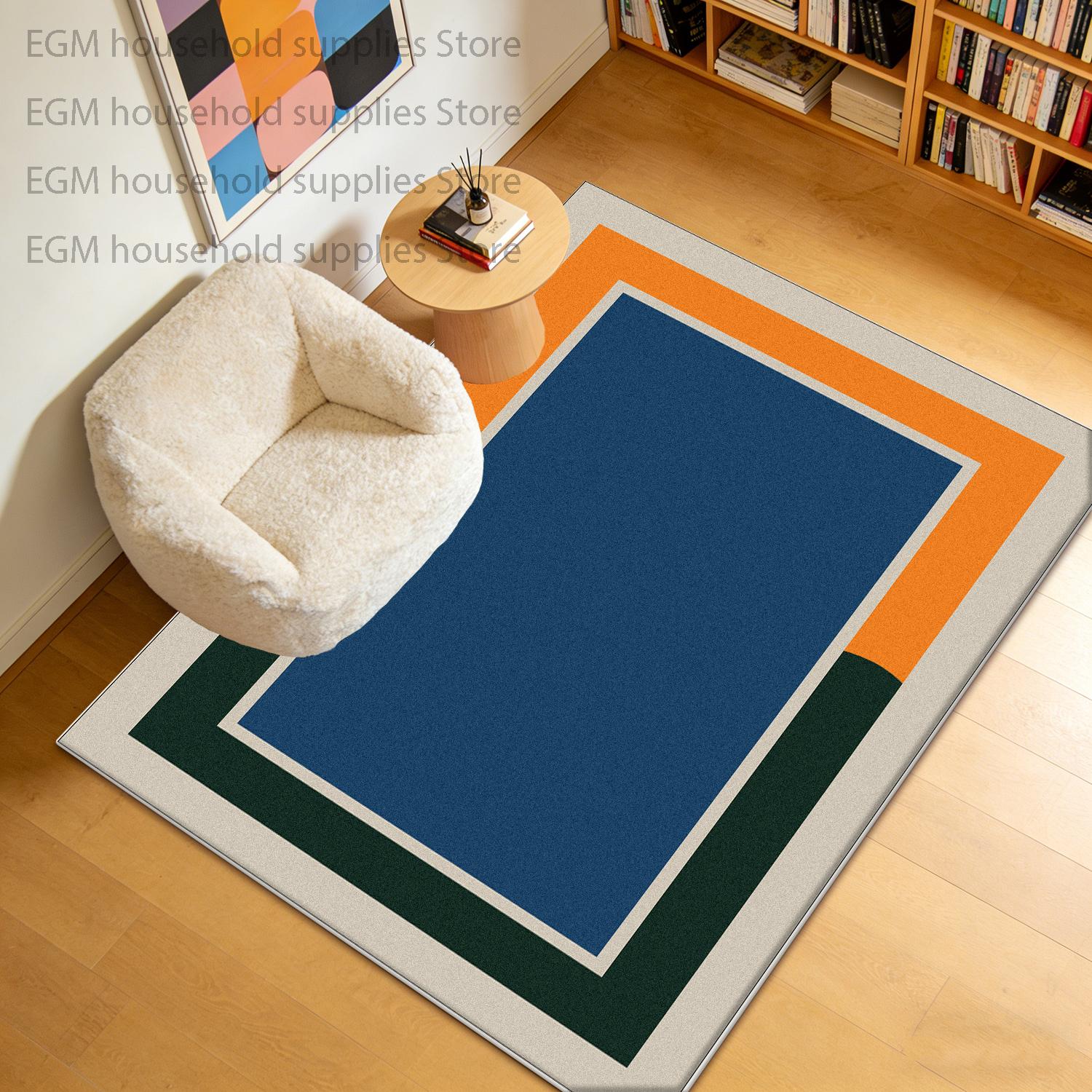 

Modern Simple Soft Mat Household Luxury Living Room Non-slip Bedroom Carpets Easy Cleaning Study Customizable Rug Home Decor 60x90cm
