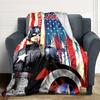 Custom Name Captain America's patriotic shield. blanket for Couch & Bed, Plush Cozy Fuzzy Blanket Super Soft & Warm Blankets for Fall and Winter. 0908