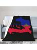 Throw Blankets Haiti Map Flag Flannel Blanket Soft Throw Blanket For Couch, Bed, Sofa Living Room Decor Blanket Black 40X30