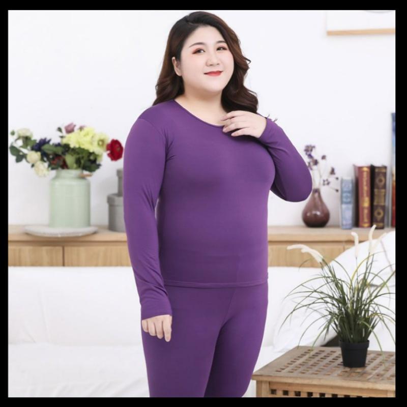 

Плюс Толстый Плюс Размер Толстая Сестра Термобелье Тонкий Вельвет С Завышенной Талией Осенние Брюки Костюм Пижама Эластичная Основа XXXXXL темно-фиолетового