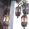 Retro Iron Hanging Candle Lantern Windproof Tealight Holder Decorative Candlestick for Party and Coffee Shop