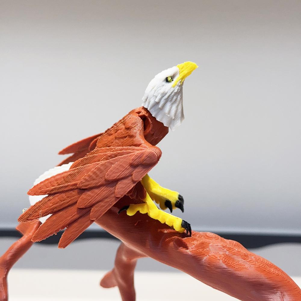 3D-Druck Niedliches und Albernes Adler-Modell Kunststoff-Ornament Schreibtischdekoration Skulptur-Ornament Feiertagsgeschenk