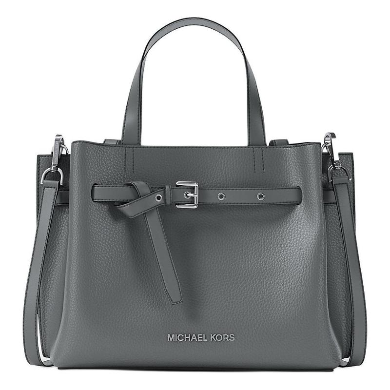 MICHAEL KORS Emilia Logo Classic Leather Handbag Small Women s Gray серый