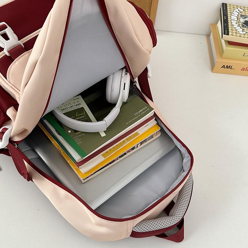 Backpack Academy Style Girl's Schoolbag Korean Version Retro Junior and Senior High School Schoolbag Large Capacity Travel Backpack