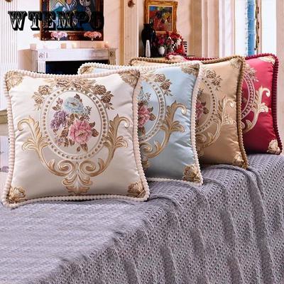 Travesseiro bordado estilo europeu, travesseiro para sofá, carro, travesseiro, relaxamento, artefato